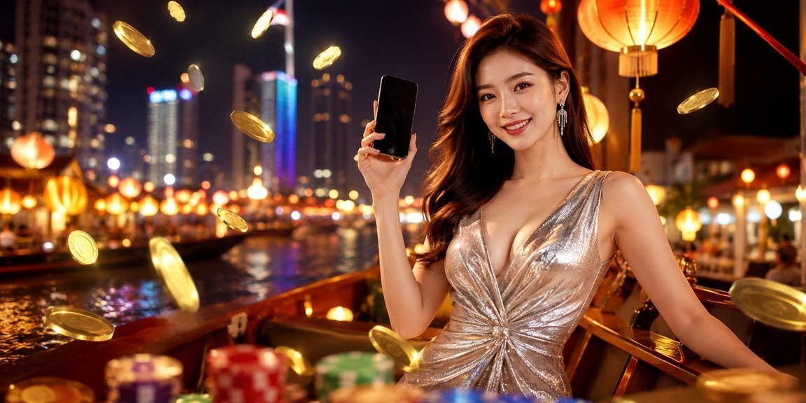Người chơi mobile casino tại Đà Nẵng dưới ánh đèn lồng về đêm – xm5